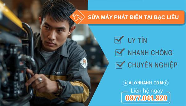 thợ sửa máy phát điện tại bạc liêu