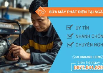 thợ sửa máy phát điện tại ngã bảy