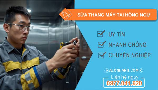 thợ sửa thang máy tại hồng ngự