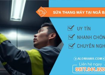 thợ sửa thang máy tại ngã bảy