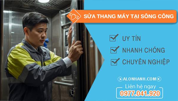 thợ sửa thang máy tại sông công