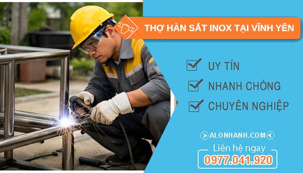 thợ hàn sắt inox tại vĩnh yên