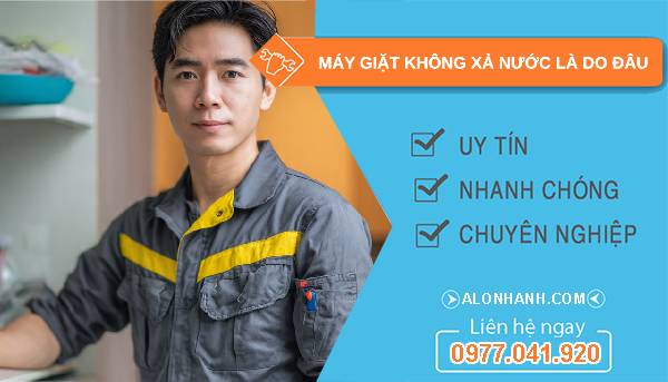 máy giặt không xả nước do đâu khắc phục