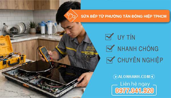 sửa bếp từ tại Tân Đông Hiệp